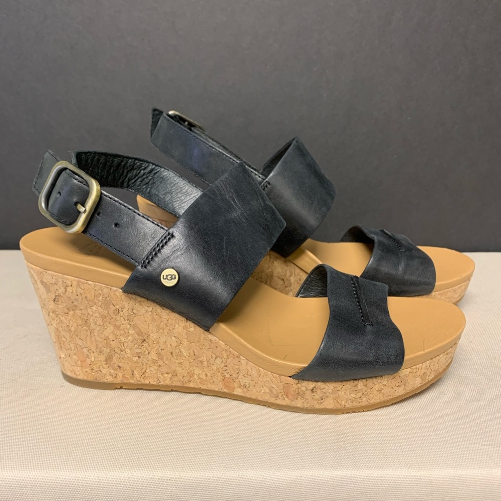 UGG Elena II Platform Wedge Sandal Size 7